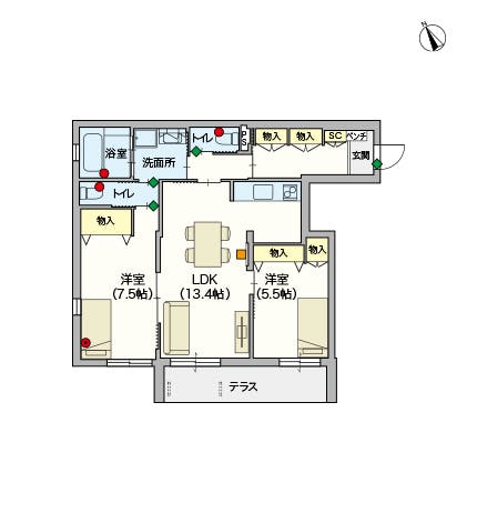ヘーベルVillage方南町 間取図