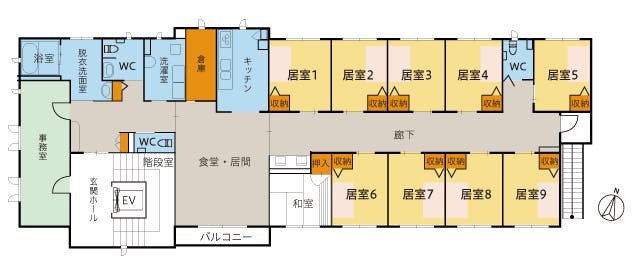 ツクイ湯河原グループホーム 間取図
