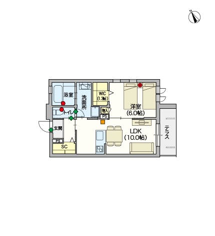 ヘーベルVillage方南町 間取図