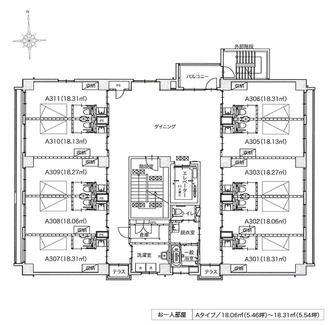 アルファリビング岡山西川緑道公園 間取図