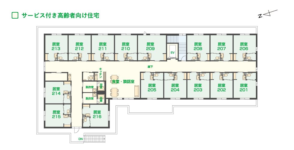 エイジフリーハウス尼崎三反田 間取図