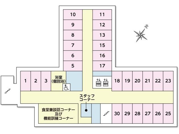 ツクイ・サンシャイン松山 間取図