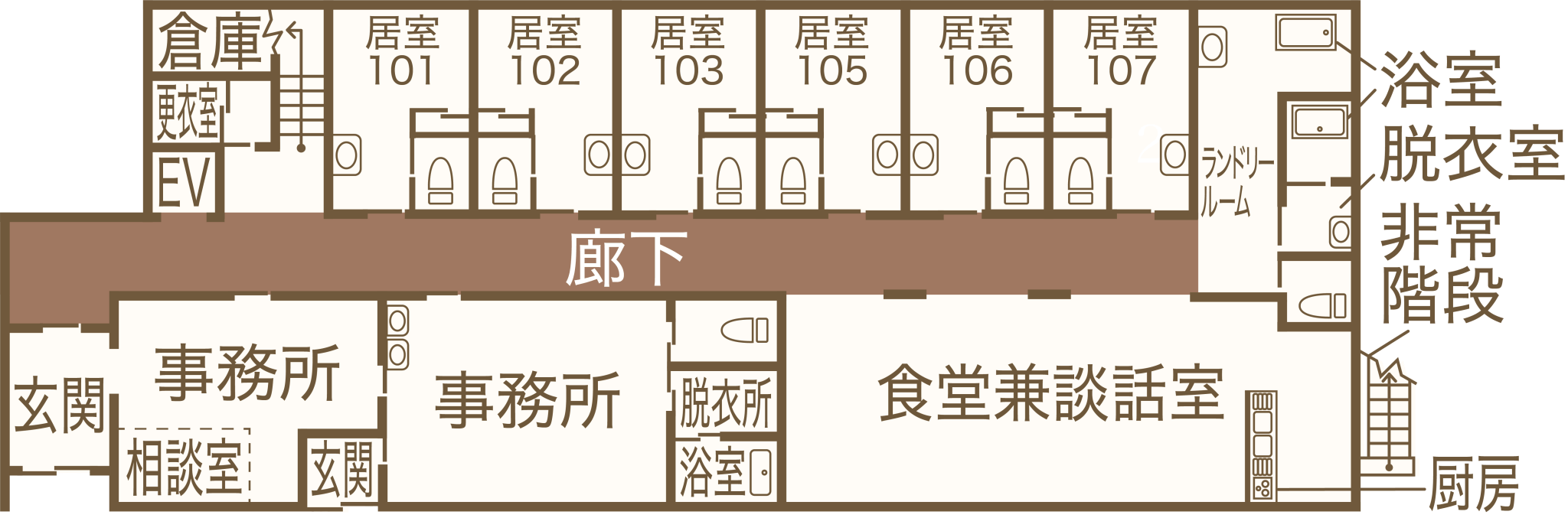 医療支援住宅メディホス南アルプス 間取図