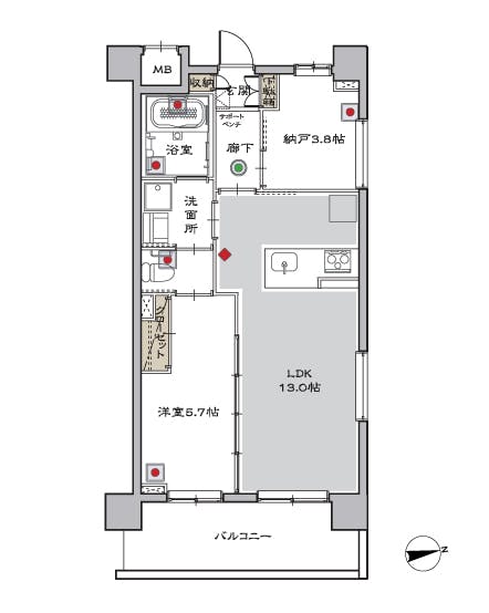 マストライフ古河庭園 間取図