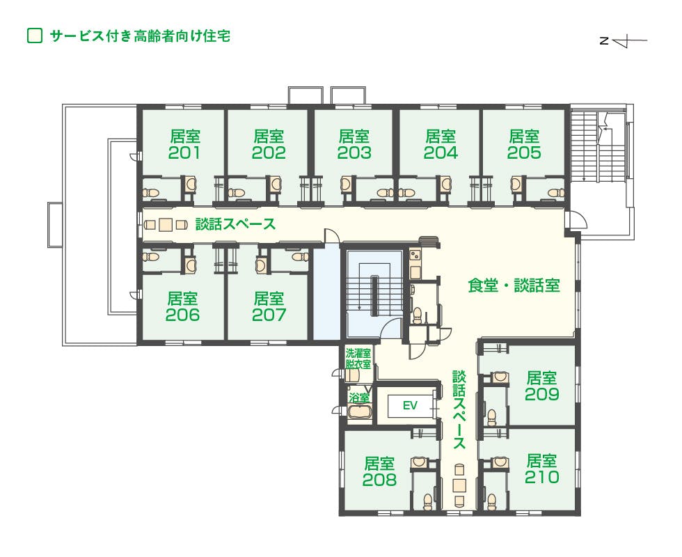 エイジフリーハウス京都桂川 間取図