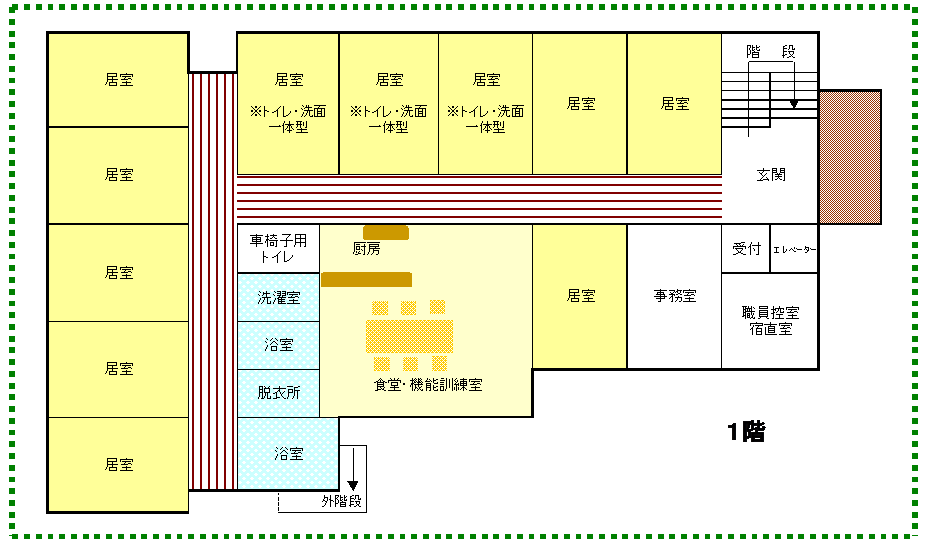 プラチナ・シニアホームむつざわ 間取図