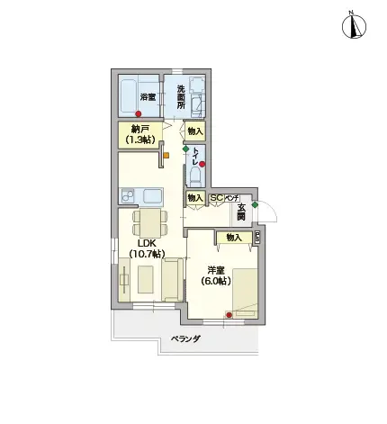 ヘーベルVillage川口 間取図