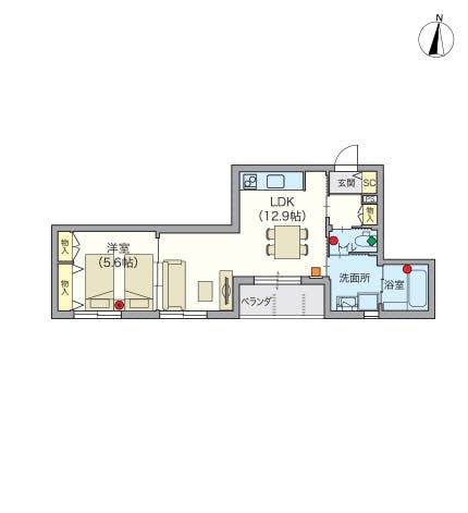 ヘーベルVillage住吉 間取図