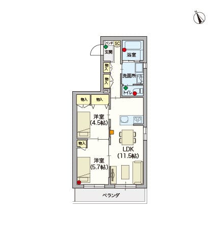 ヘーベルVillage調布飛田給 間取図