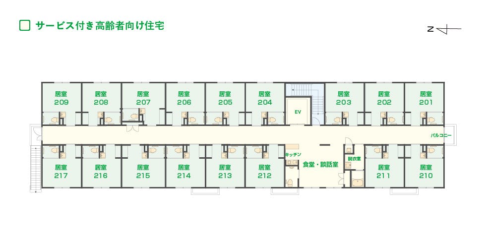 エイジフリーハウス茨木沢良宜 間取図