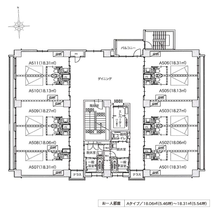 アルファリビング岡山西川緑道公園 間取図