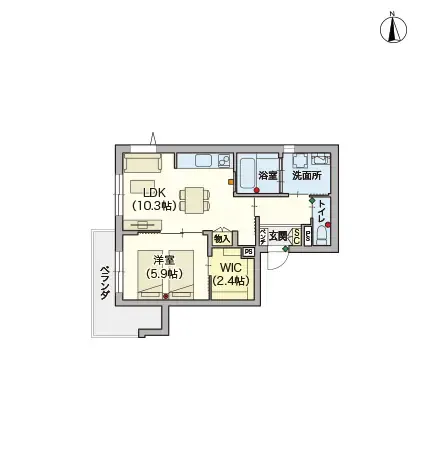 ヘーベルVillage熊野前 間取図