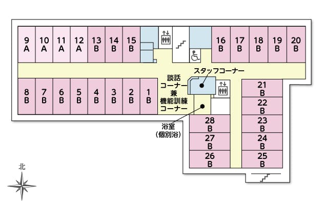 ツクイ・サンシャイン大東 間取図