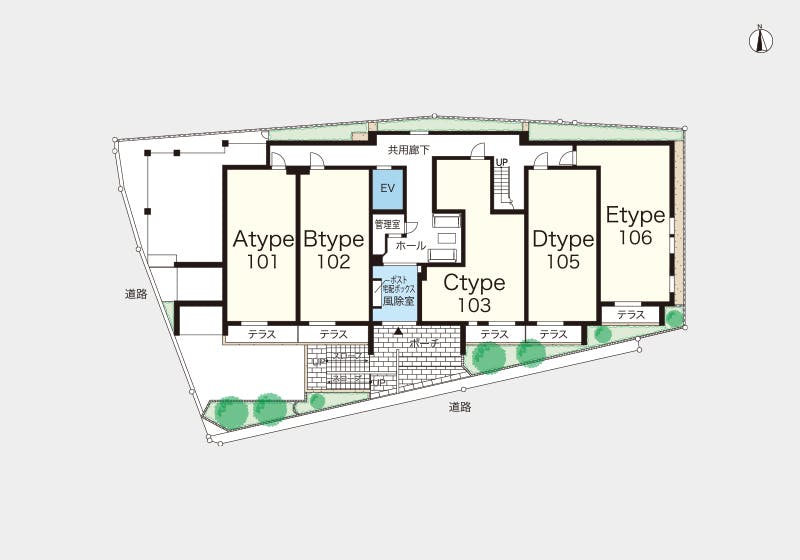 ヘーベルVillage町屋 間取図