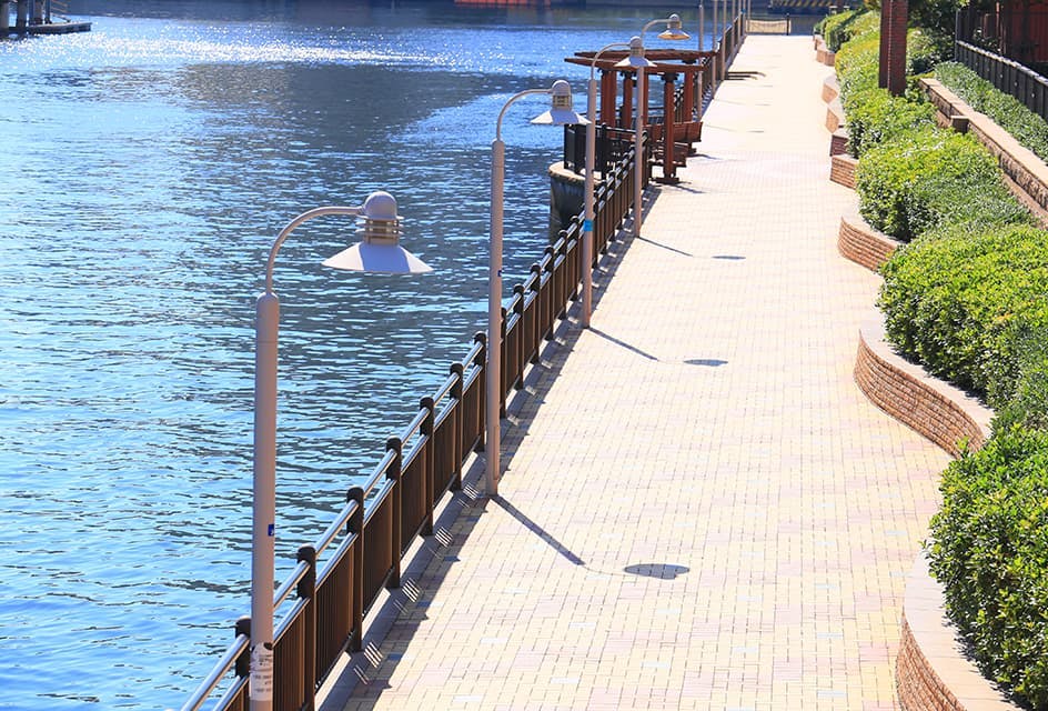 グッドタイムリビング芝浦アイランド 芝浦アイランド一周の遊歩道