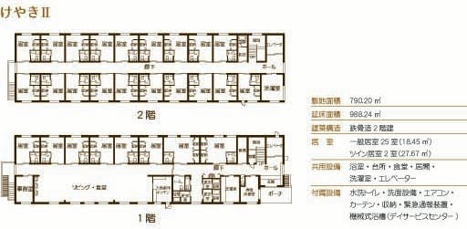サービス付き高齢者向け住宅けやきⅡ 間取図