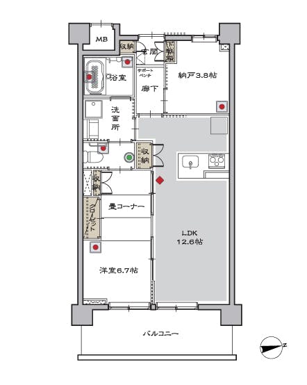 マストライフ古河庭園 間取図