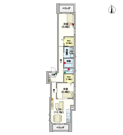 ヘーベルVillage三河島 間取図
