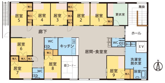 ツクイいわき小名浜グループホーム 間取図