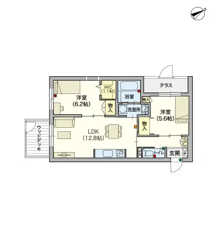 ヘーベルVillage下赤塚 間取図