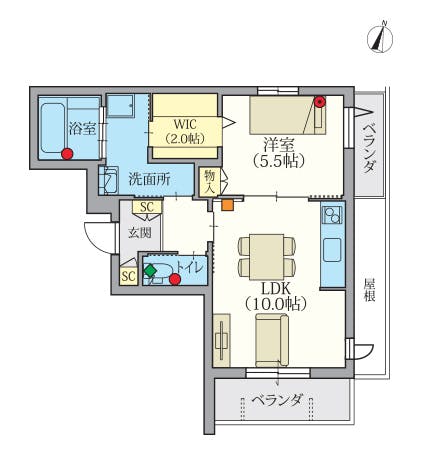 ヘーベルVillage高砂壱番館 間取図