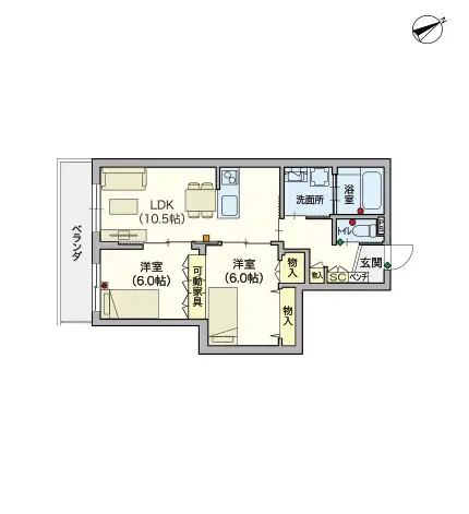ヘーベルVillage下赤塚 間取図
