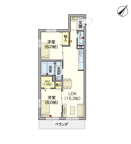 ヘーベルVillage西千葉春日 間取図