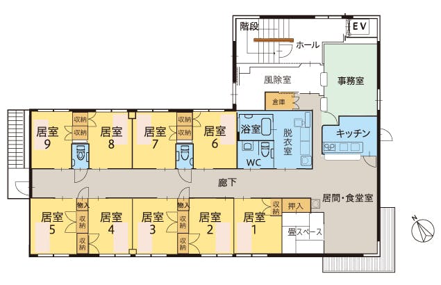 ツクイ小田原富水グループホーム 間取図