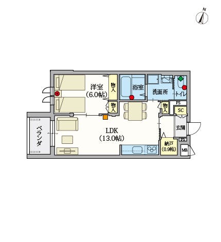 ヘーベルVillage井荻 間取図