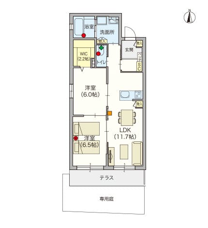 ヘーベルVillage祖師谷一丁目 間取図