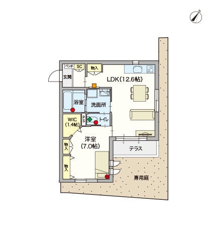 ヘーベルVillage元住吉Ⅱ 間取図