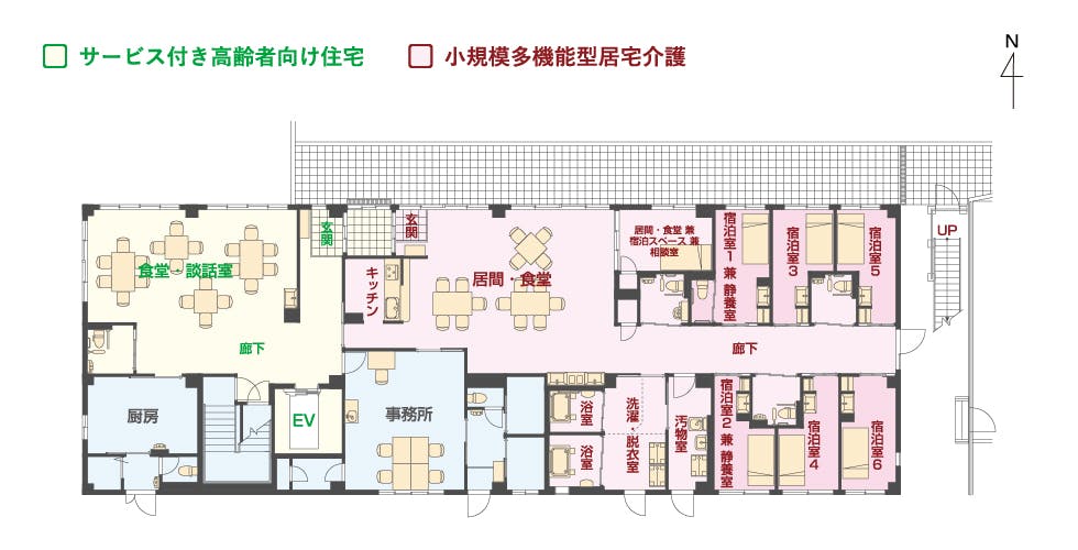 エイジフリーハウス大阪上本町 間取図