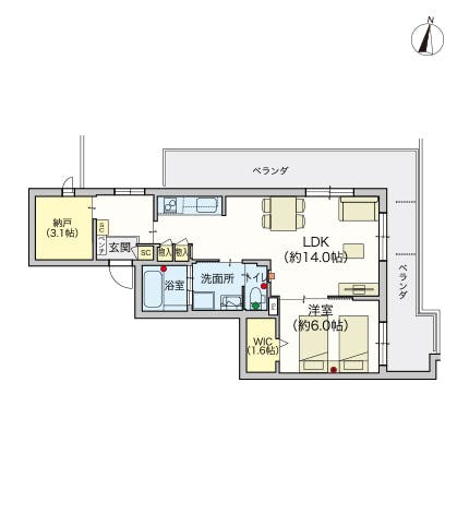 ヘーベルVillage中央林間 間取図