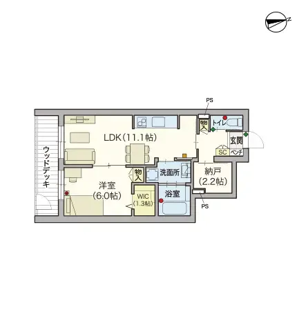 ヘーベルVillageときわ台 間取図