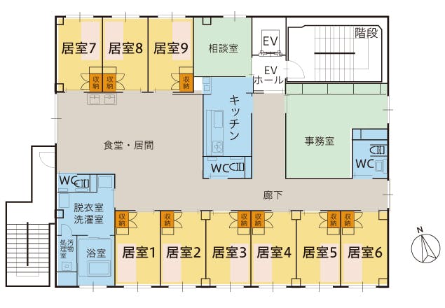 ツクイ武蔵中原 間取図