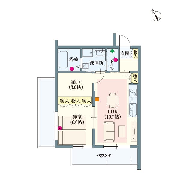 ヘーベルVillage千歳烏山 間取図