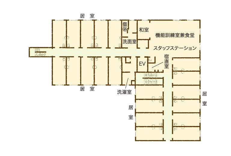 ベティさんの家 楠 間取図