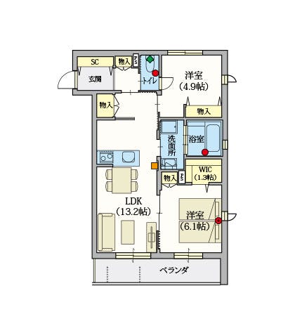 ヘーベルVillage高島平 間取図