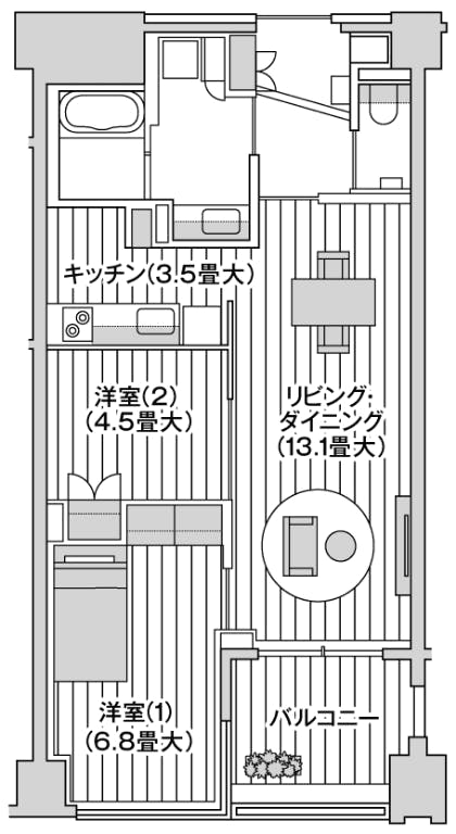 グランクレールセンター南 間取図