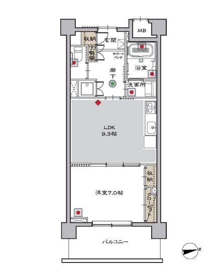 マストライフ古河庭園 間取図