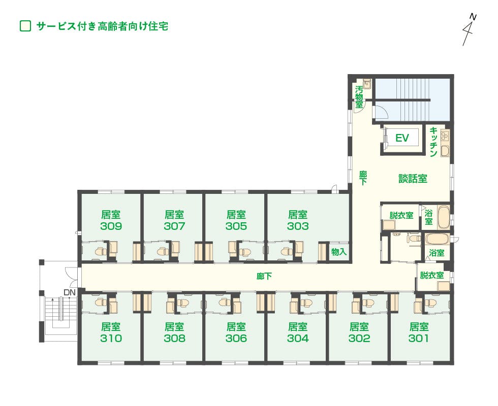 エイジフリーハウスさいたま武蔵浦和 間取図