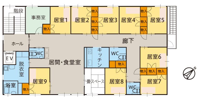 ツクイいわき内郷グループホーム 間取図
