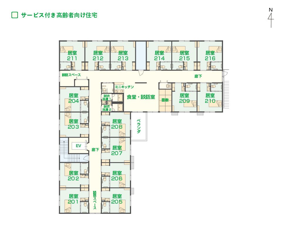 エイジフリーハウス京都音羽 間取図