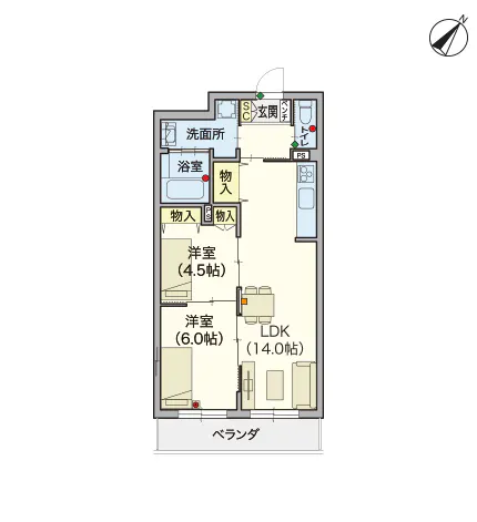 ヘーベルVillage西千葉春日 間取図