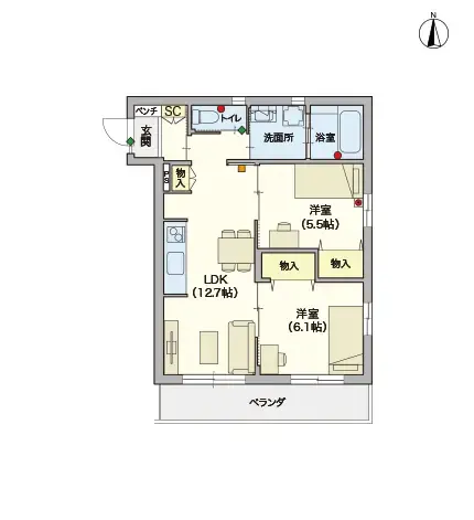 ヘーベルVillage南浦和根岸 間取図