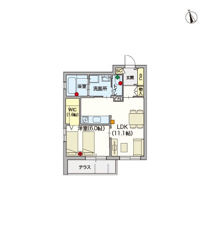 ヘーベルVillage十日市場 間取図
