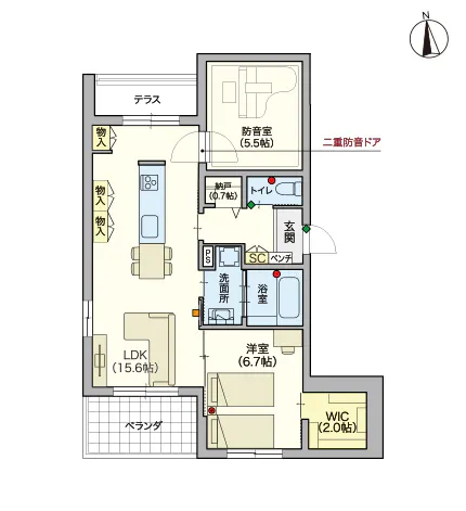 ヘーベルVillage世田谷砧 間取図
