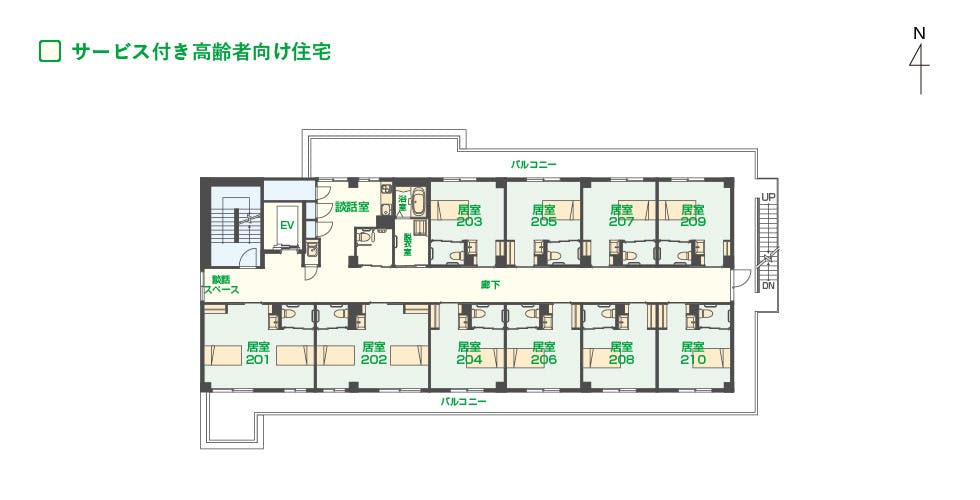 エイジフリーハウス茨木総持寺 間取図