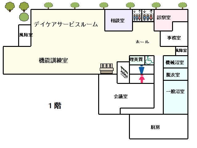 医療法人社団緑会介護老人保健施設エバーグリーン 間取図