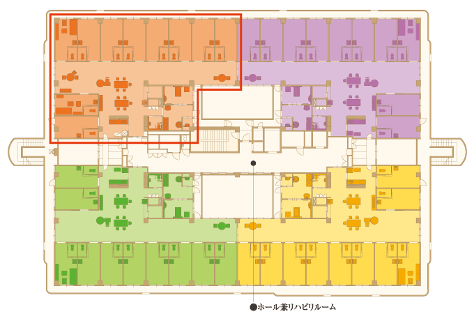 特別養護老人ホーム ライフケア柏原 間取図
